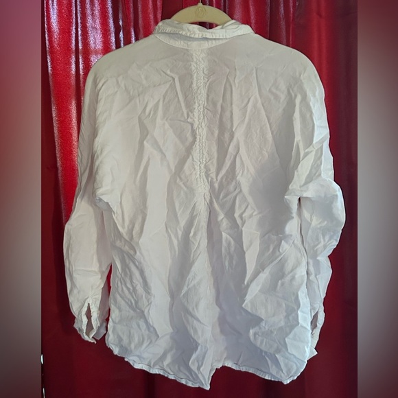 Anthropologie Cream Button-Up Blouse - Picture 2 of 8